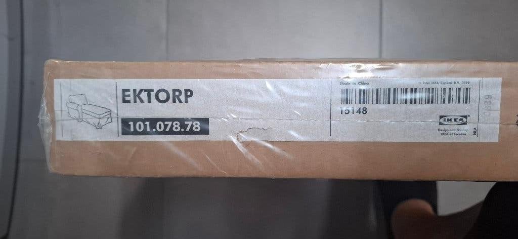 Witte nieuwe zetelHOES IKEA  EKTORP ligbed zie foto, Neuf, 150 cm ou plus, Moins de 150 cm, Une personne