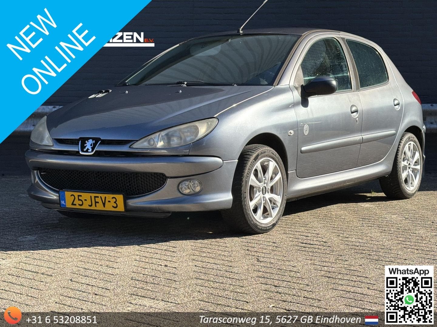 Peugeot 206 1.4 Génération | Cruise | Airco | Trekhaak |, Auto's, Elektrische ramen, Handgeschakeld, Zilver of Grijs, Stadsauto