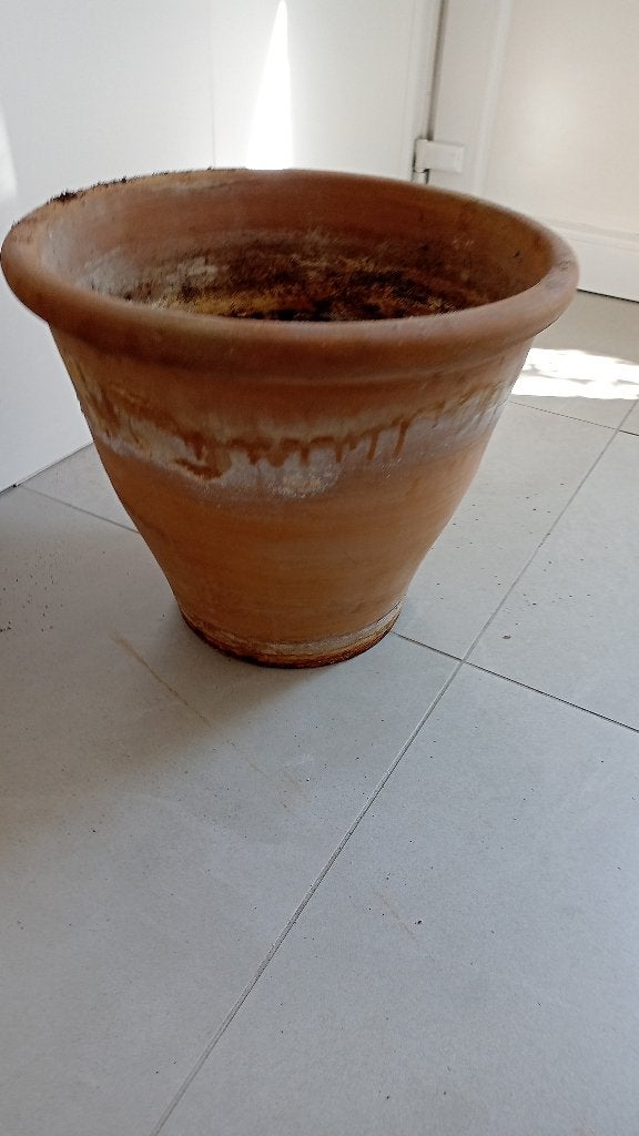 terracottapot - ong 40 cm diameter, Jardin & Terrasse, Bacs à fleurs & Jardinières, Intérieur, Rond, Pierre, 30 à 60 cm
