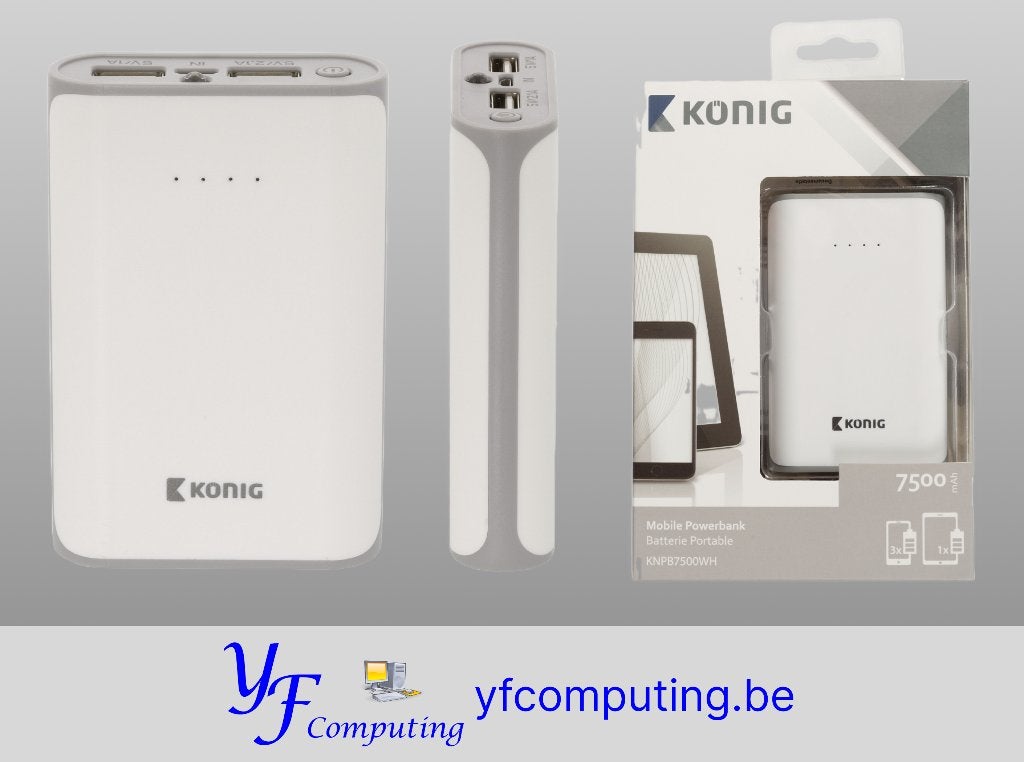 Power Bank König 7500 mAh USB – Batterie externe – Neuf, Télécoms, Batteries externes, Neuf, Enlèvement ou Envoi