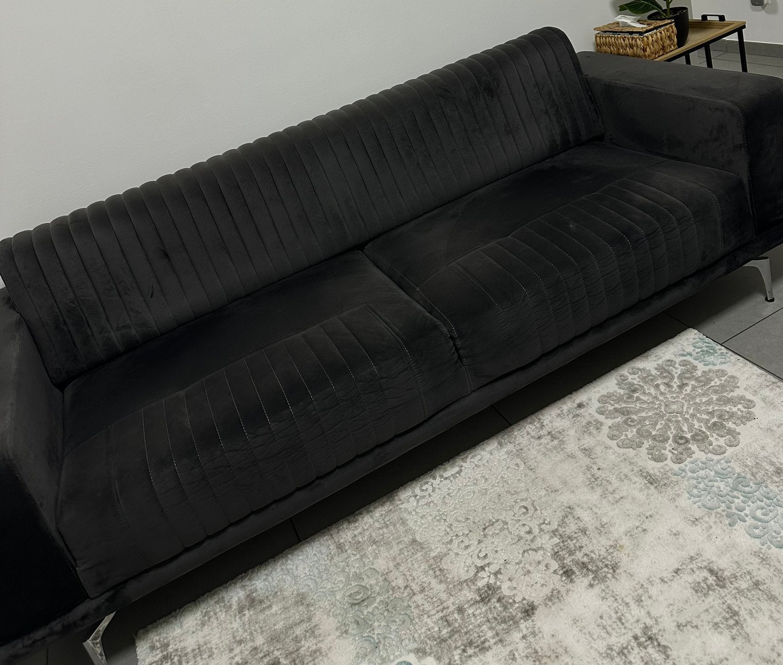 À VENDRE – 2 canapés design gris, Enlèvement, Comme neuf, Trois personnes
