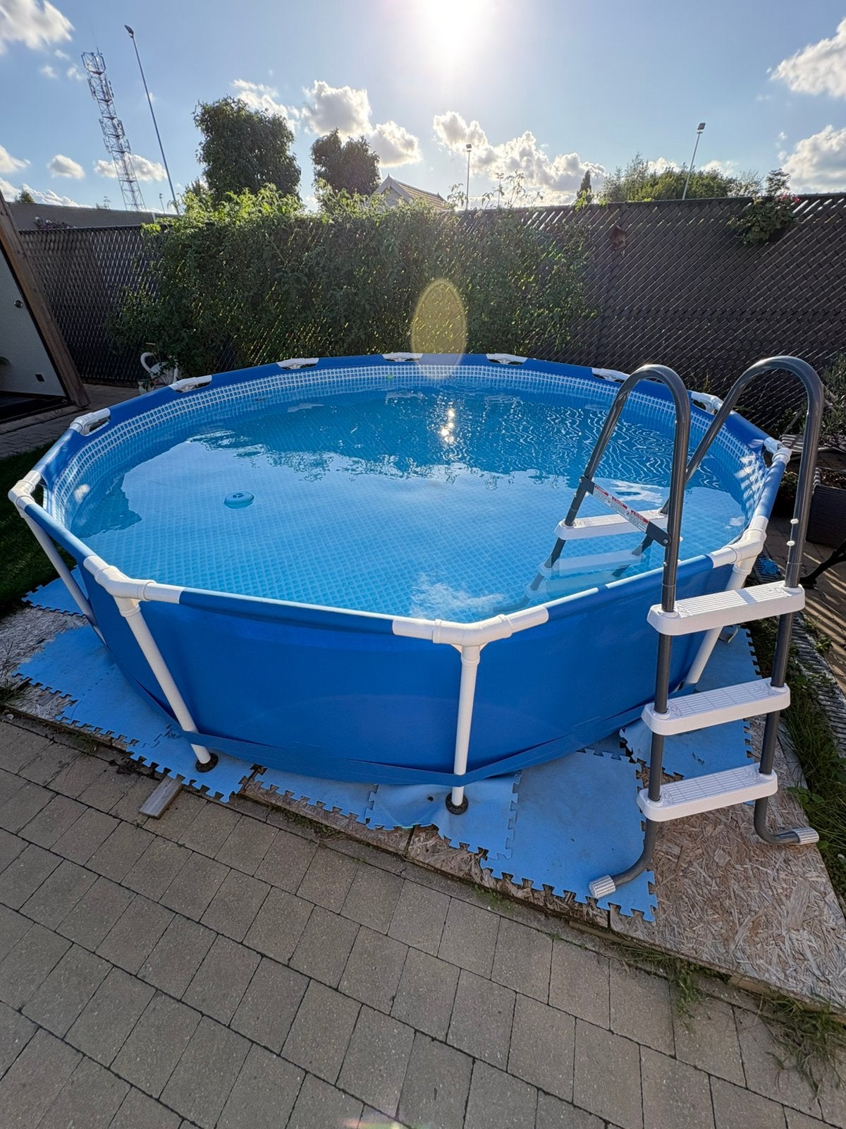 Zwembad intex rond 366x84, Tuin en Terras, Ophalen, Gebruikt, 200 tot 300 cm, 80 tot 120 cm
