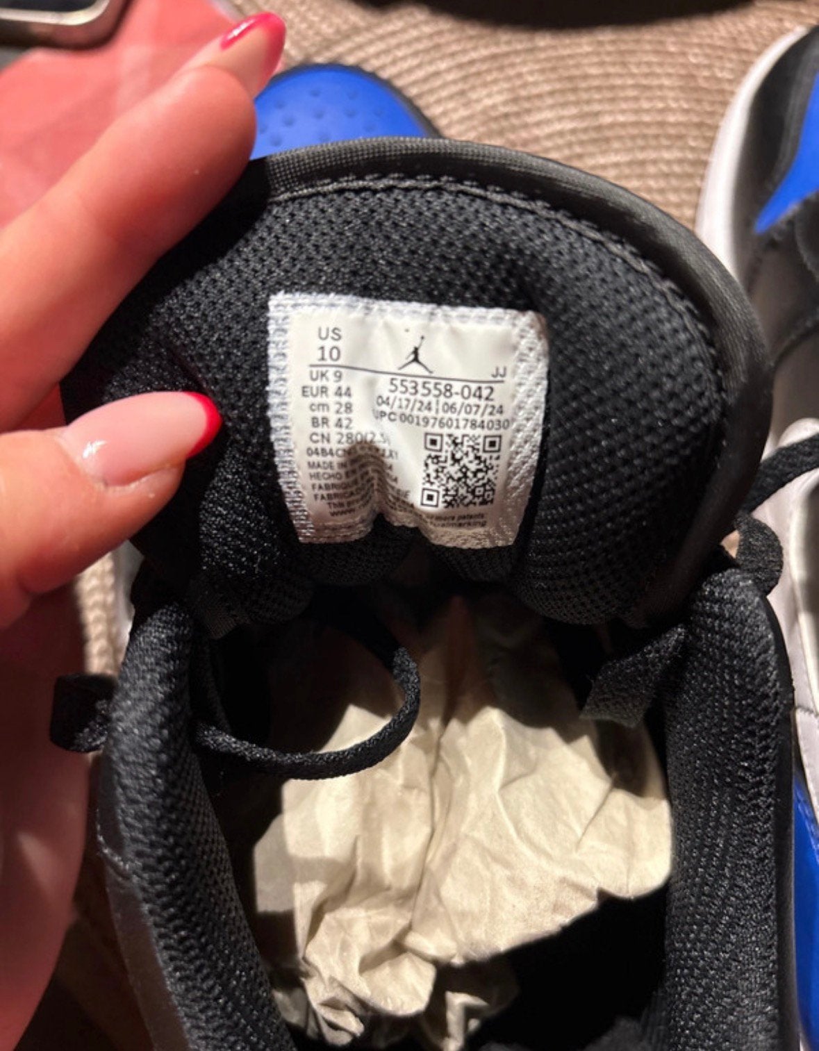 Air jordan 1, Kleding | Heren, Nieuw, Sneakers, Verzenden, Blauw