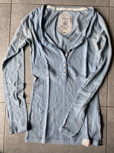 SUPERDRY Lichtblauwe longsleeves maat SMALL Nieuwstaat, Ophalen of Verzenden, Zo goed als nieuw, Maat 36 (S), Superdry