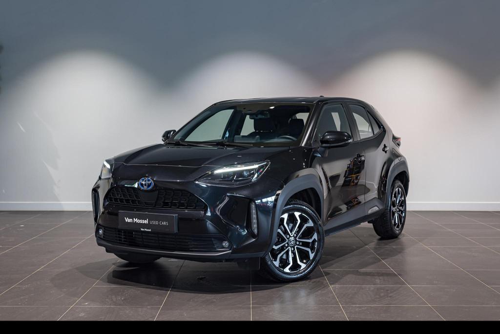 Toyota Yaris Cross 1.5 VVT-ie Hybrid 68kW Dynamic Plus CVT, Stof, Gebruikt, 750 kg, Zwart