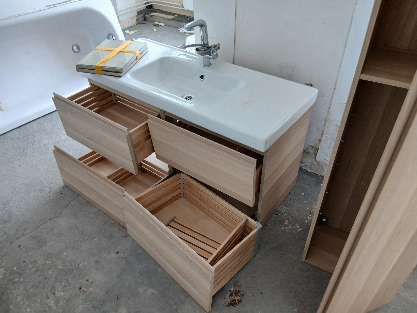 meuble salle de bain, Enlèvement