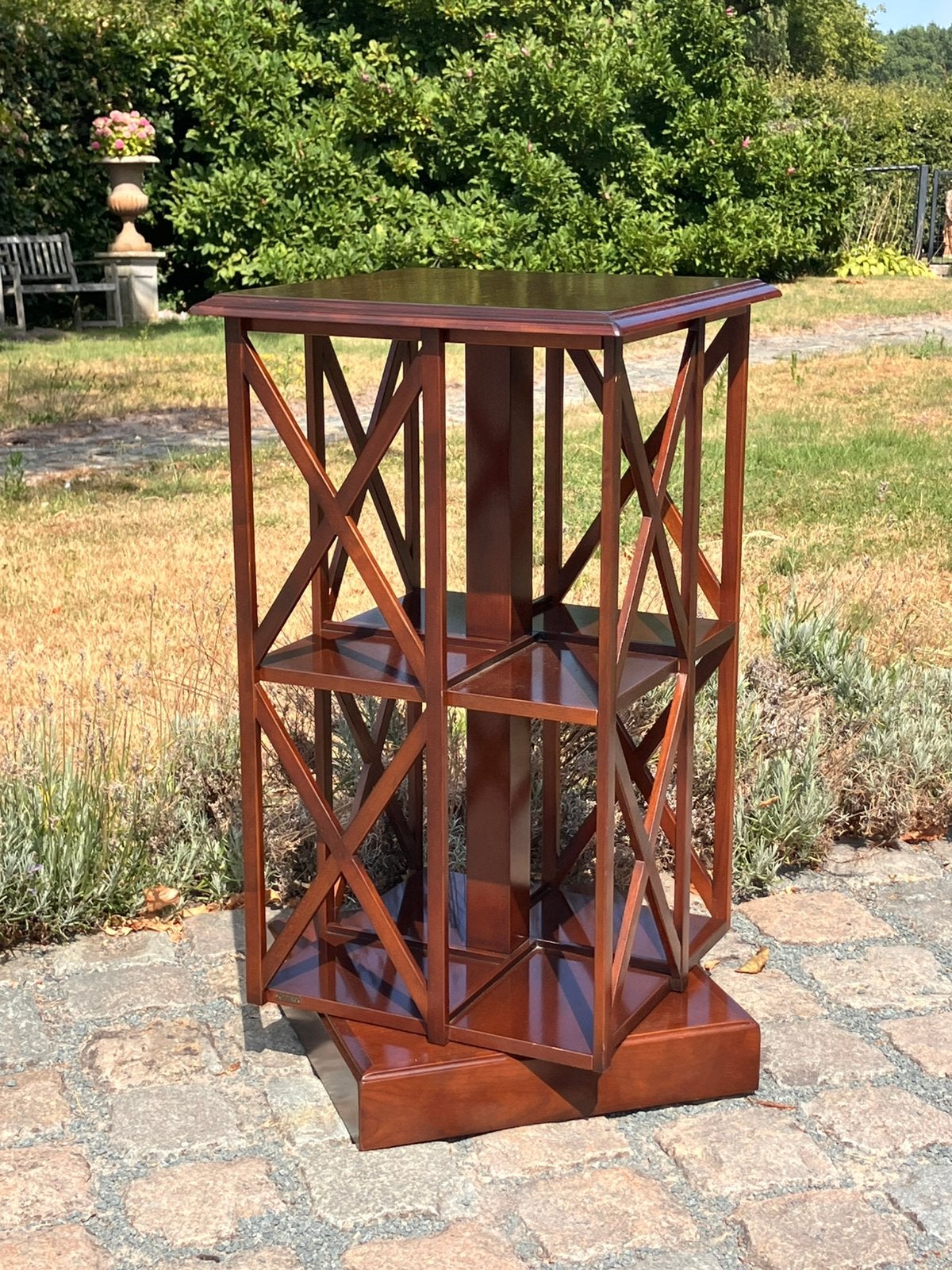 Vintage revolving mahogany bookcase, Huis en Inrichting, Ophalen, Zo goed als nieuw