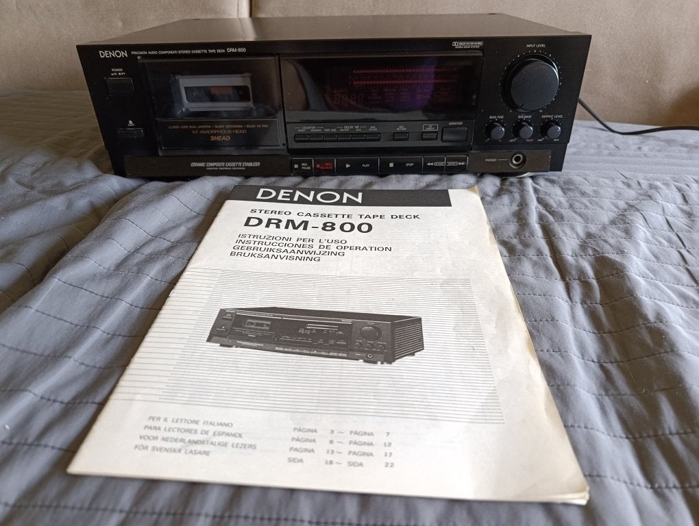 denon drm 800 /3 koppen,3 motoren/in nieuwe staat, TV, Hi-fi & Vidéo, Enlèvement, Simple, Denon