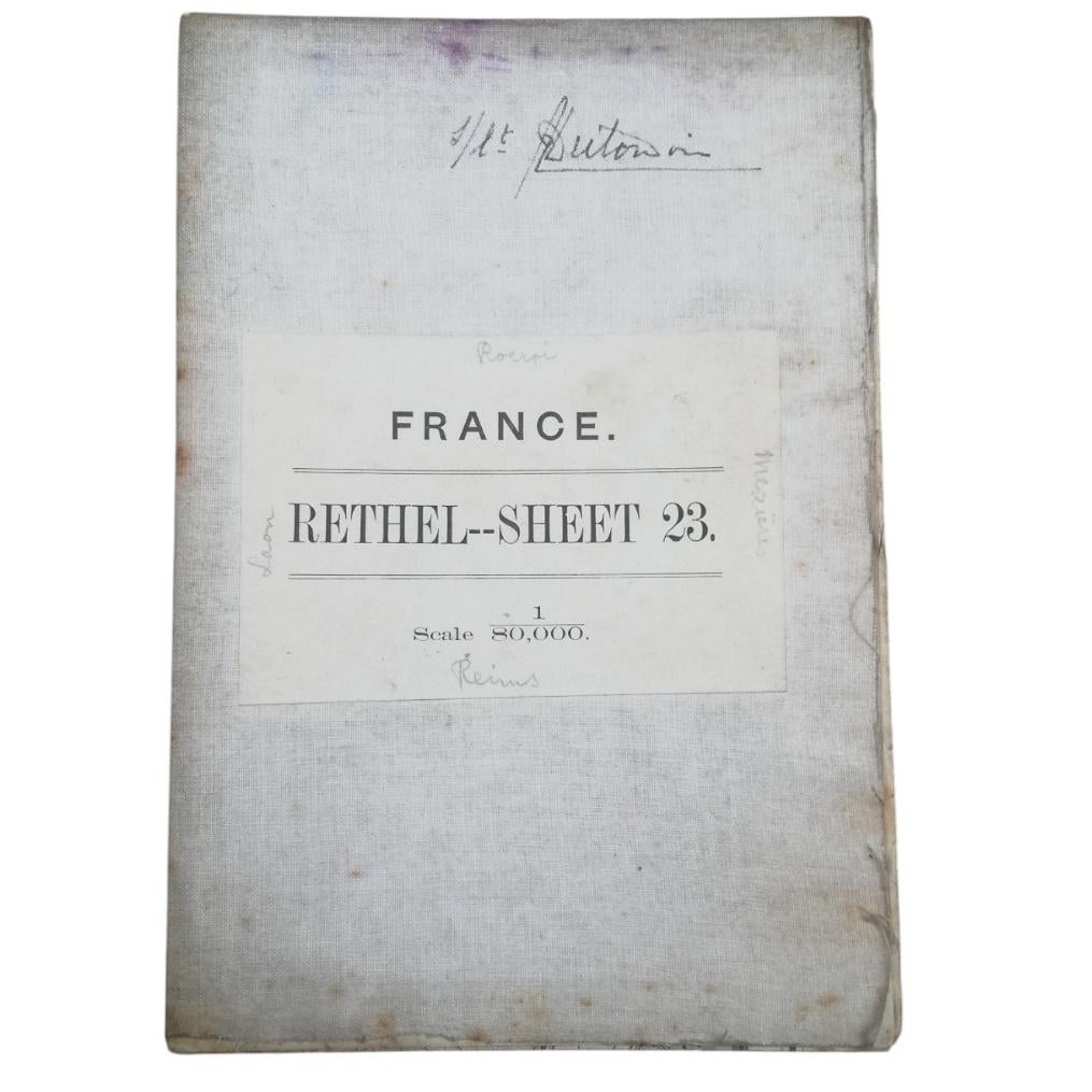 British Army - 'Rethel'-stafkaart - 1909, Ophalen of Verzenden, Landmacht, Overige typen
