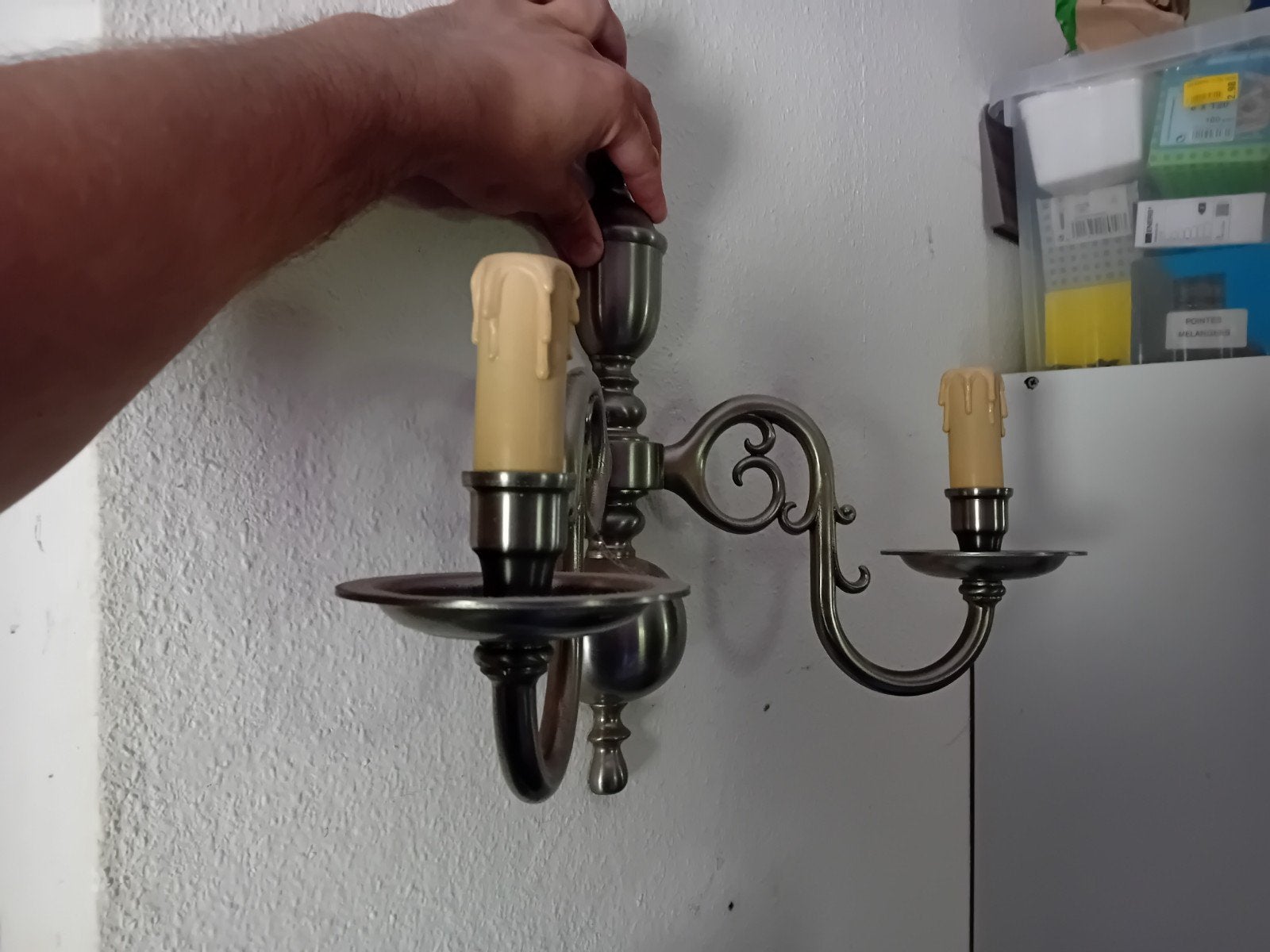 2 antieke elektrische wandlampen, Huis en Inrichting, Ophalen