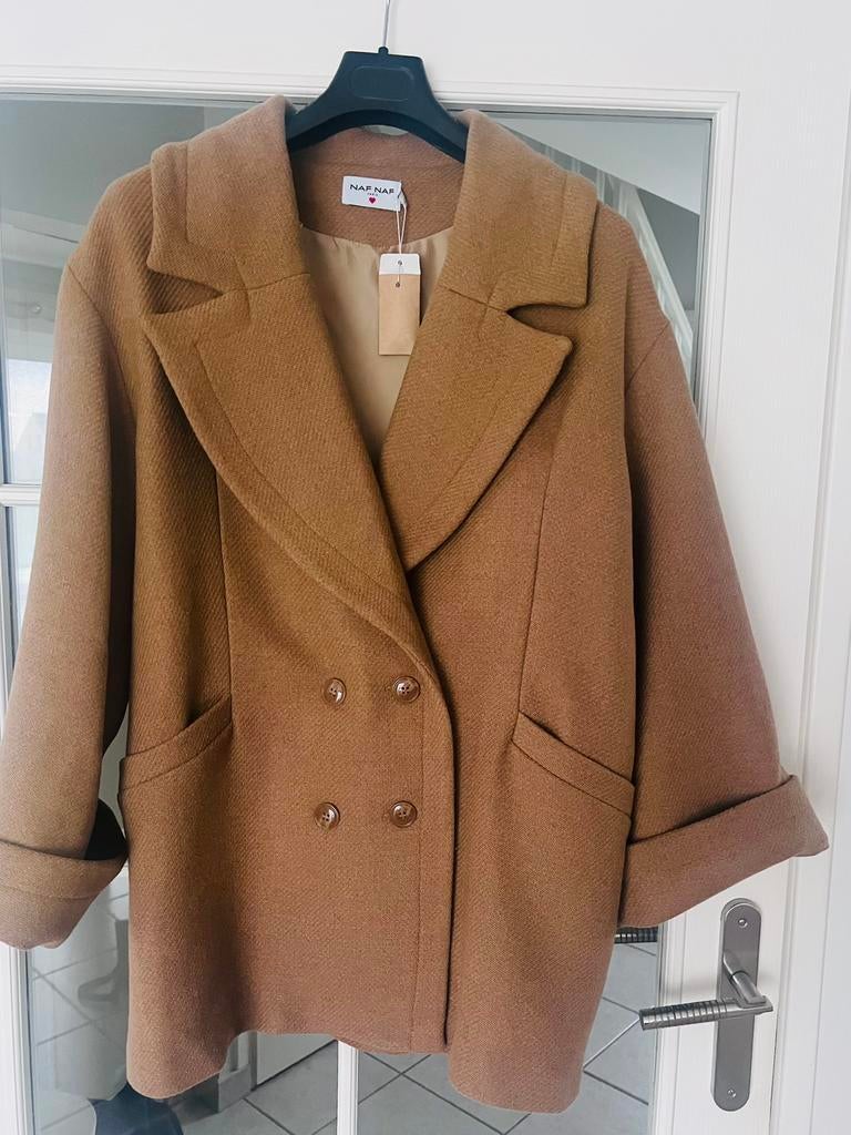 Manteau femme  (veste, caban) Naf Naf, Enlèvement ou Envoi, Beige, Naf Naf, Taille 42/44 (L)