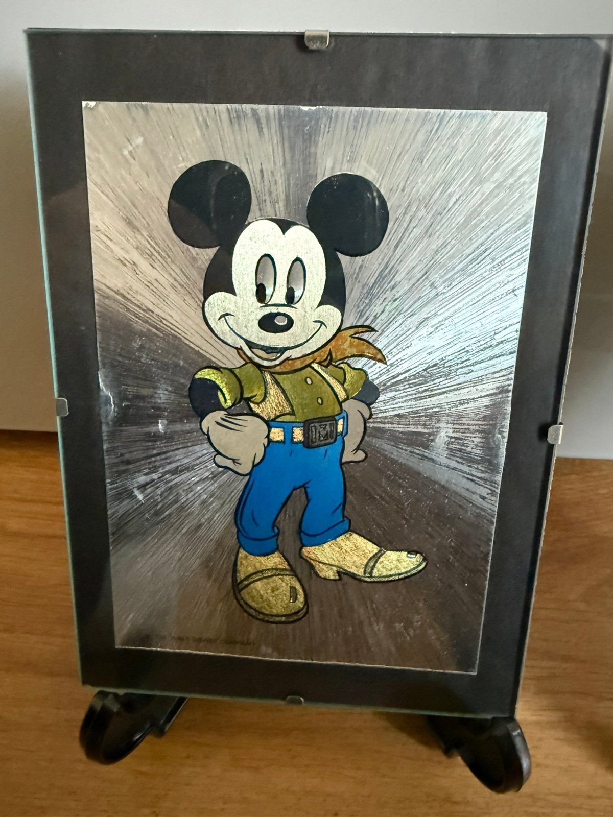 Vintage Disney Dufex Mickey & Minnie set – jaren 80, Ophalen of Verzenden, Overige figuren, Gebruikt, Plaatje, Poster of Sticker