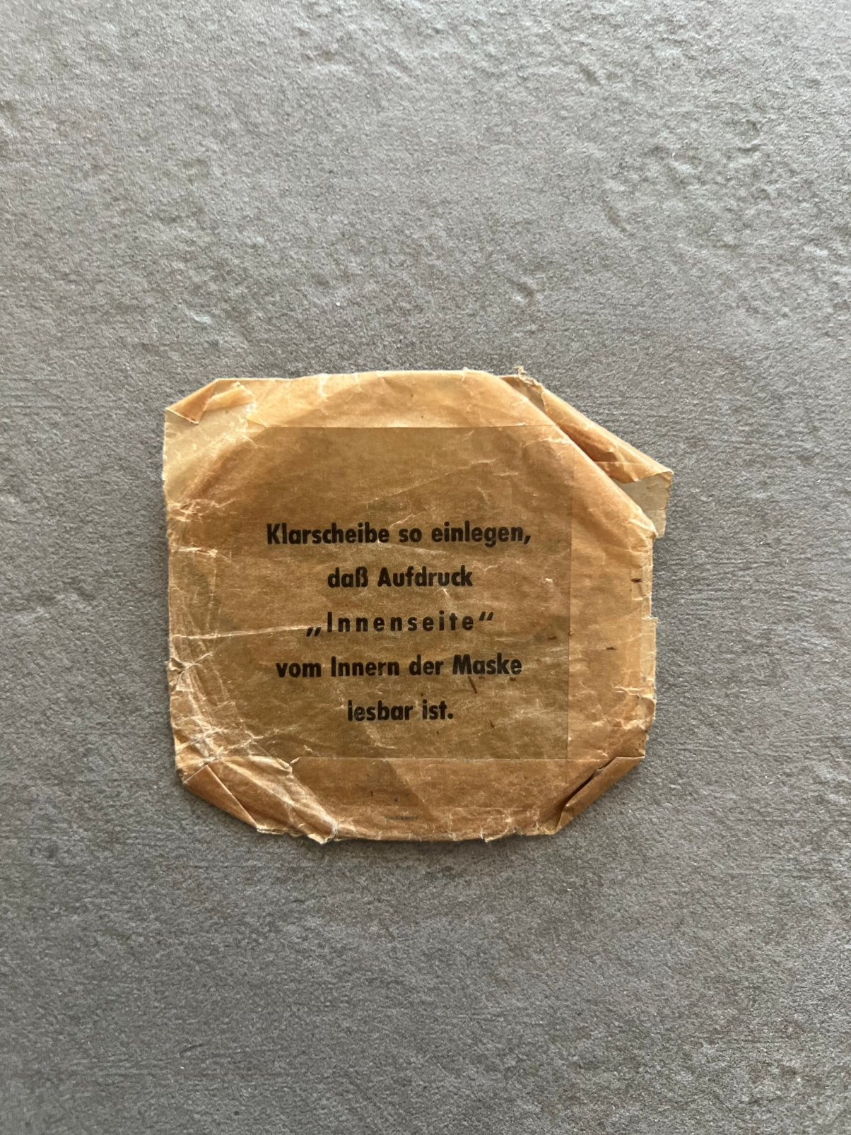 Étui d'origine pour Klarscheibe de masque à gaz allemand WW2, Collections, Enlèvement ou Envoi