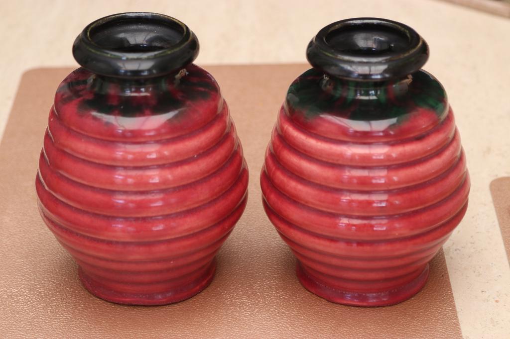 Paire vase céramique Thulin art déco 1930 fabrique Belgique, Antiquités & Art, Antiquités | Céramique & Poterie, Enlèvement ou Envoi