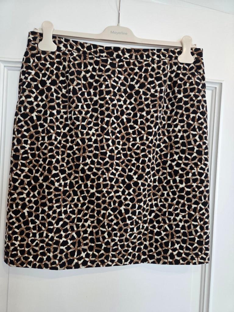 Rok dierenprint beige/zwart/écru Gérard Darel - Franse 44, Ophalen, Zwart, Maat 42/44 (L), Zo goed als nieuw