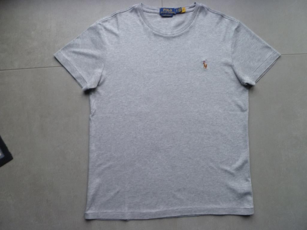 Grijze t-shirt Polo Ralph Lauren - slim fit - maat S, Ophalen of Verzenden, Grijs, Maat 46 (S) of kleiner, Polo Ralph Lauren