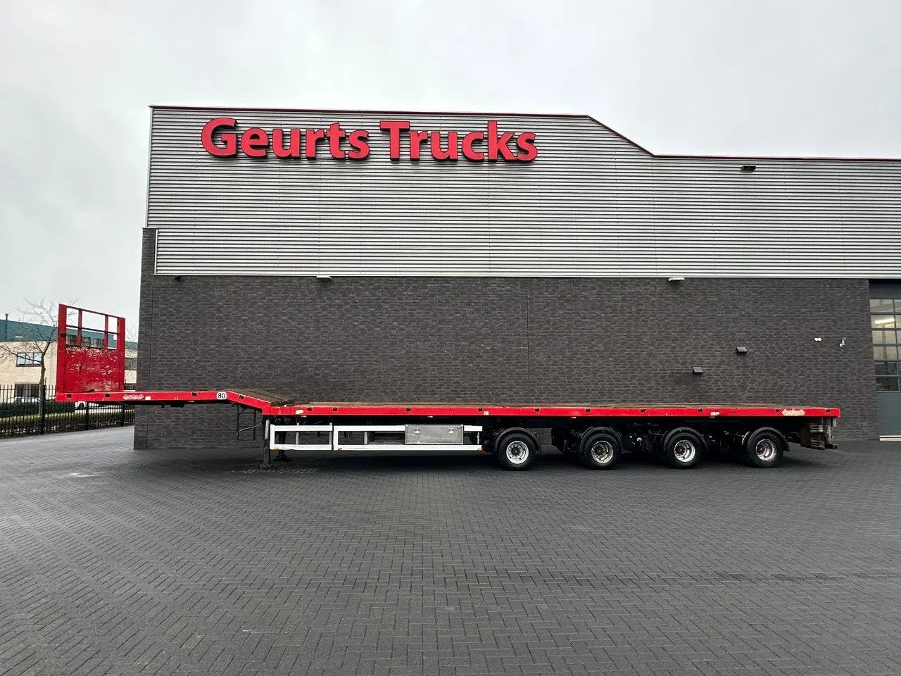 Nooteboom OVB-65-04V 48 METER UITSCHUIBARE LANGMATRIAAL, Overige brandstoffen, Aanhangers en Opleggers, Te koop, Rood