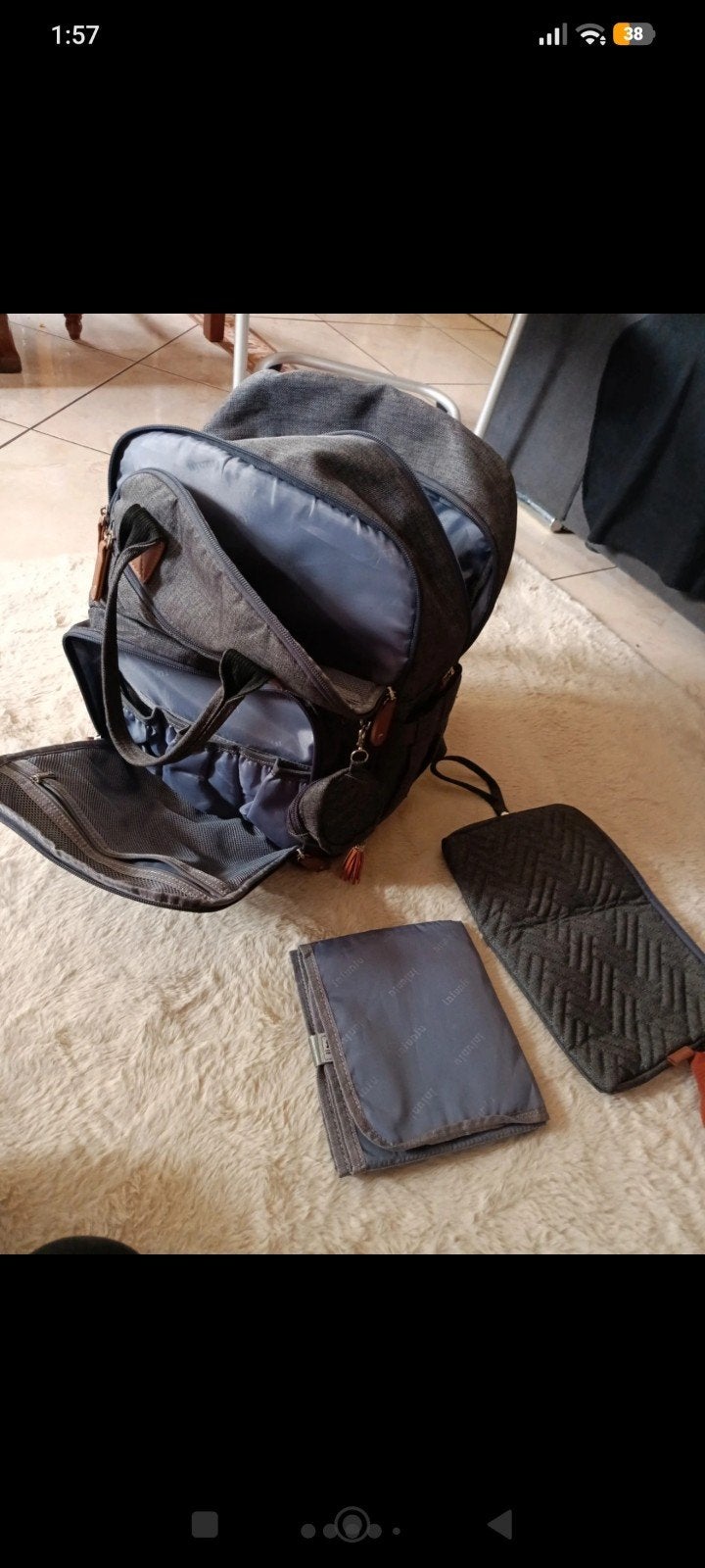 sac a langer sac à dos, Gris, Comme neuf, Enlèvement, Autres marques