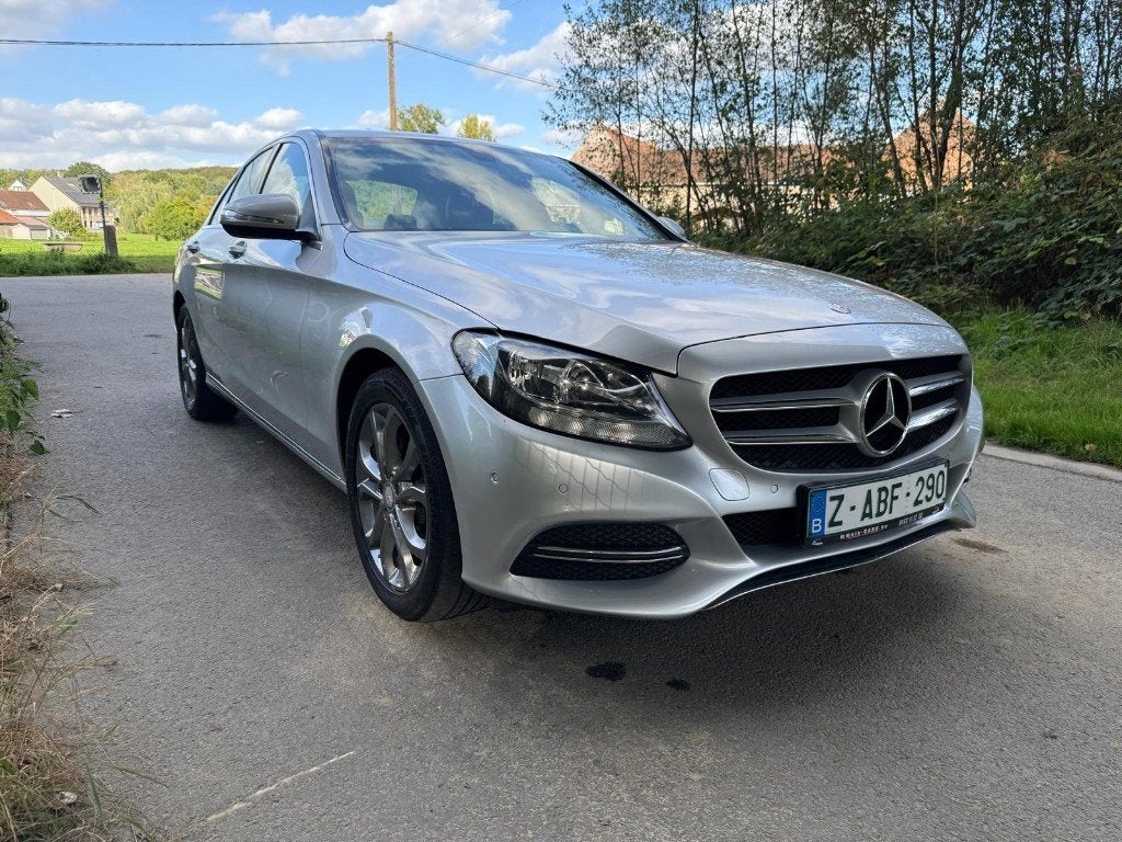 MERCEDES-BENZ C220/Euro6b/124km!/Automat/Cuir/Vehicule Belge, Autos, 100 kW, Argent ou Gris, Achat, Entreprise