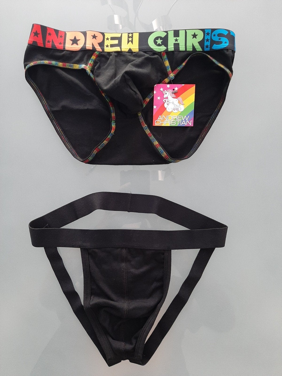 Nieuw sexy ondergoed mannen slip en Jocktrap  Maat Smal, Enlèvement ou Envoi, Noir, Andrew Christian, Slip