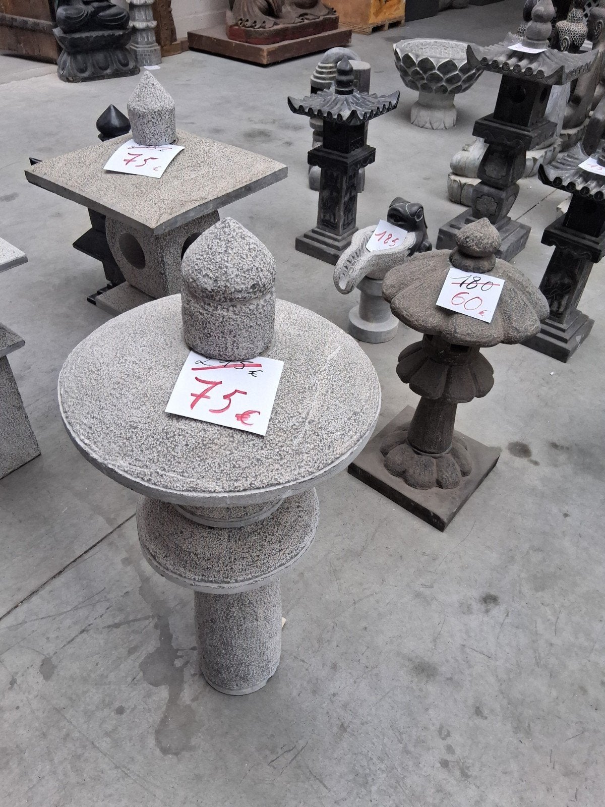 -20% Bouddha Pagode et fontaine en pierre bleue, Enlèvement, Neuf, Pierre, Bouddha