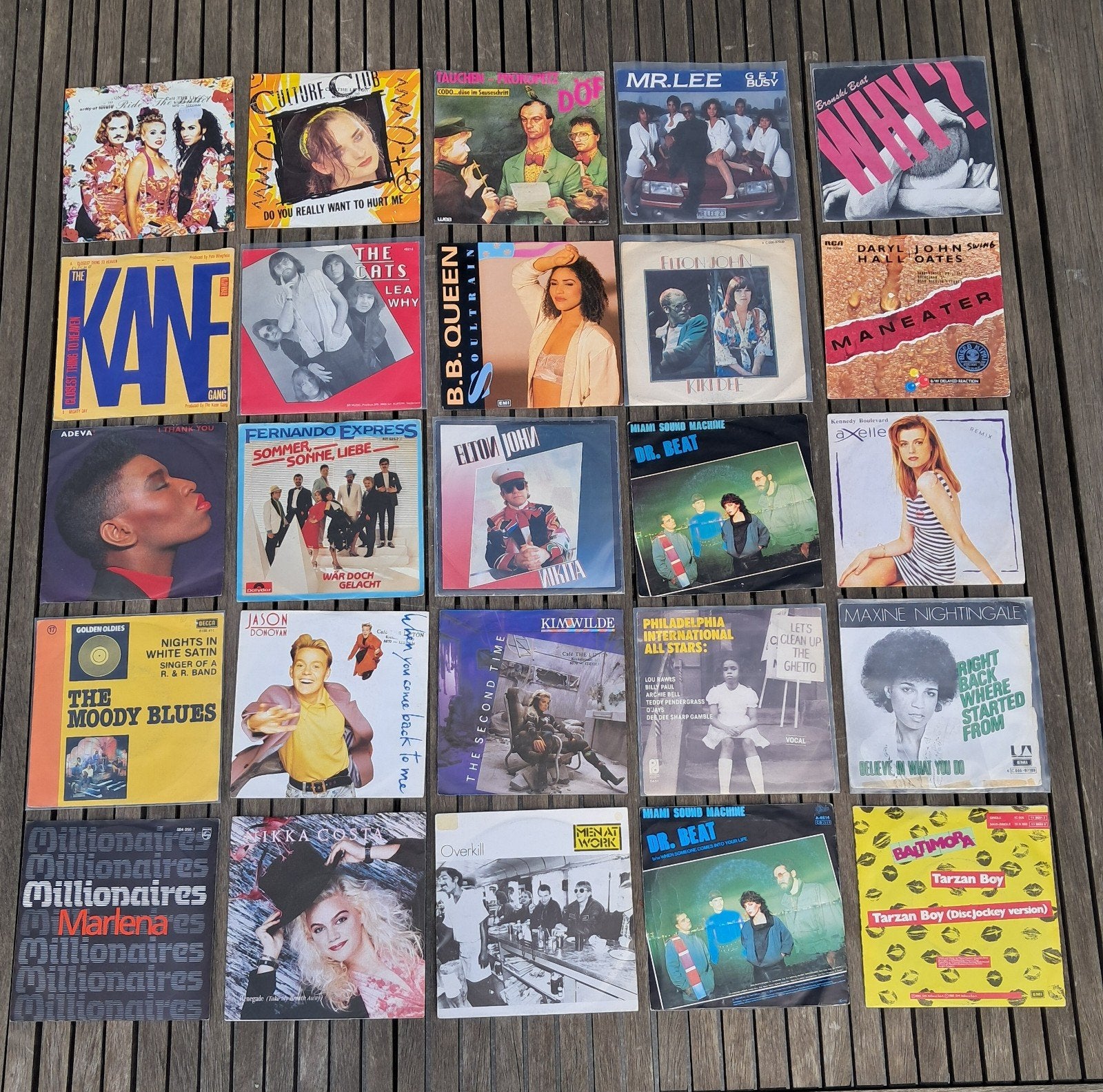 Lot van 168 singles, Cd's en Dvd's, Vinyl Singles, Ophalen