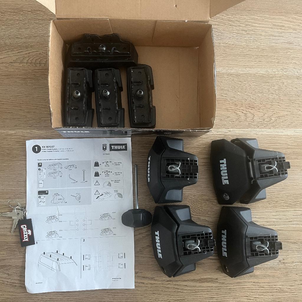 Thule Evo Fix Point 710700 + kit 187115 Ford Transit Custom, Auto diversen, Dakdragers, Ophalen, Zo goed als nieuw