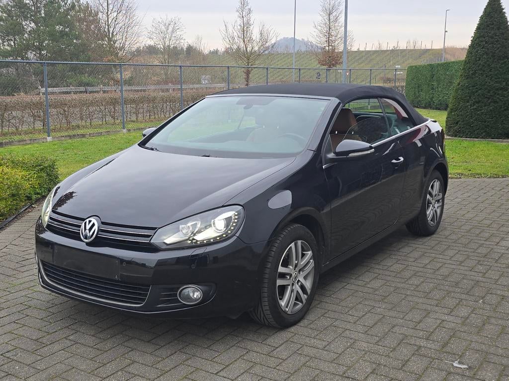 Volkswagen Golf Cabrio 129.000km/airco/garantie en keuring, Leder, Bedrijf, Radio, Te koop