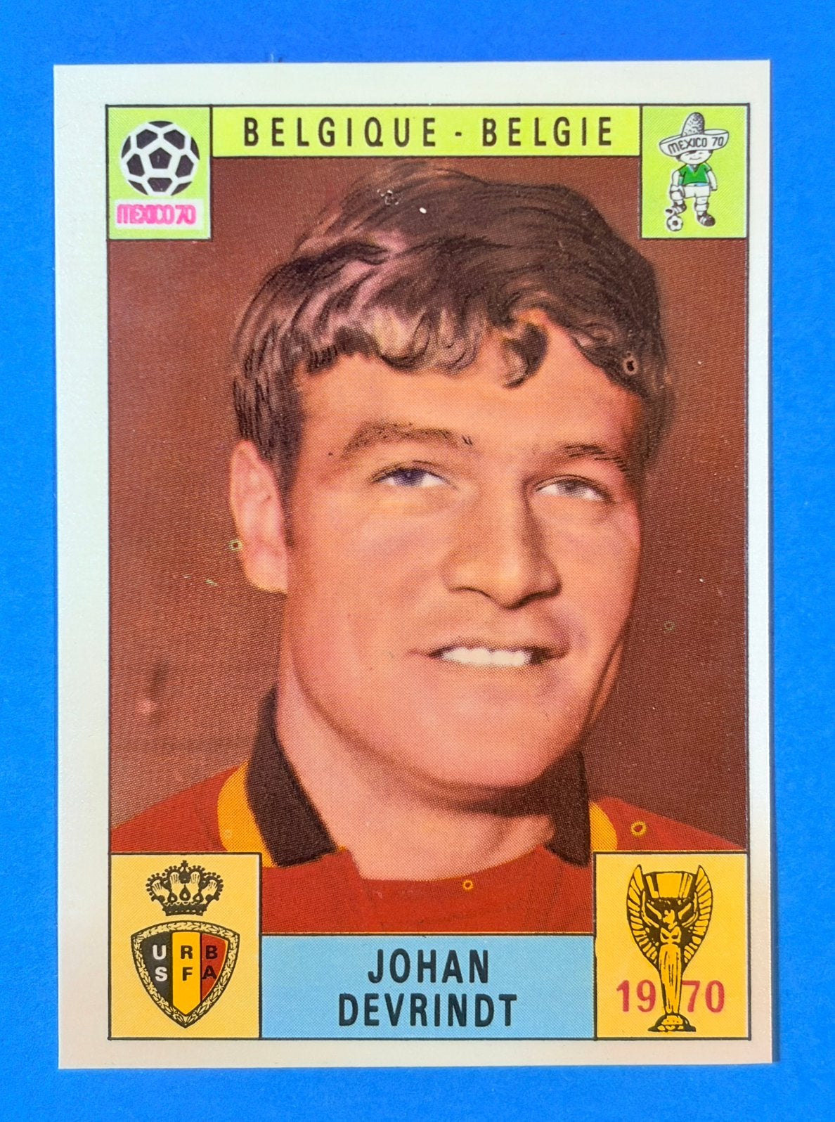 Panini World Cup Mexico 70 Johan Devrindt Italian editie, Verzamelen, Ophalen of Verzenden, Nieuw, Sport