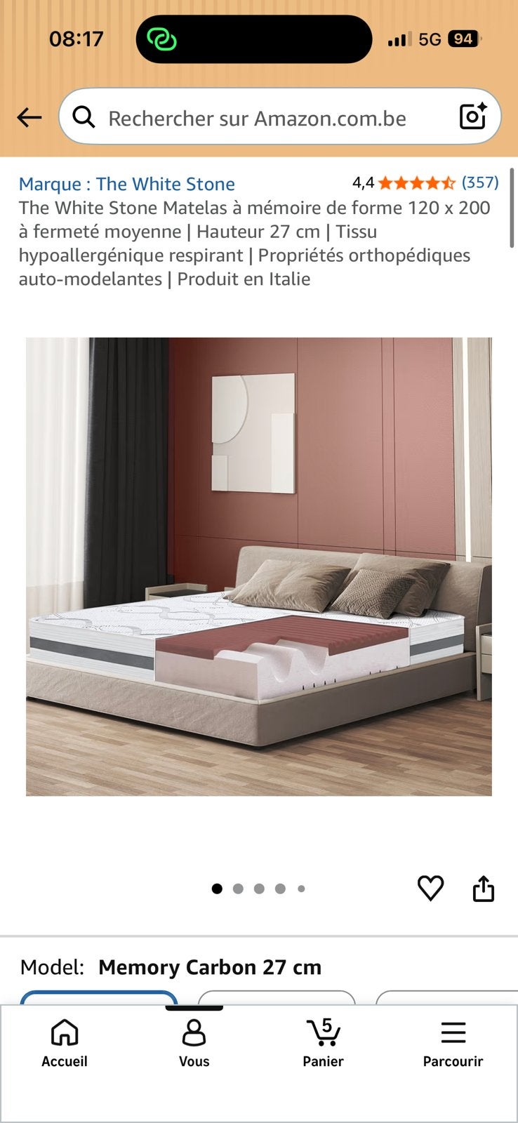 Matelas neuf, Maison & Meubles, Enlèvement, Comme neuf