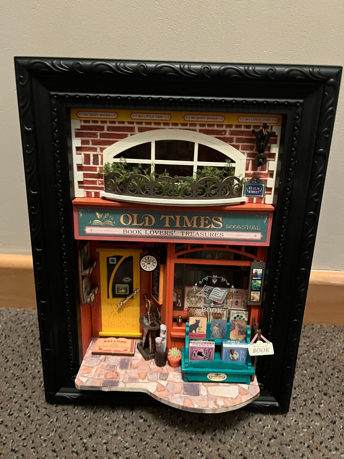 Prachtige  3D kader boekenwinkel  met licht, Ophalen, Decoratieobject