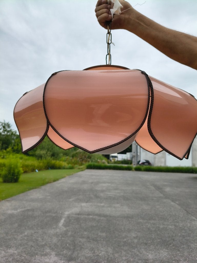 Lotus hanglamp, Ophalen of Verzenden, Zo goed als nieuw, Kunststof
