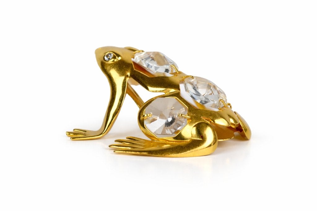 24K goud Vergulde Kristallen Decoraties €24,95 per stuk!, Neuf, Moderne, Métal, Doré