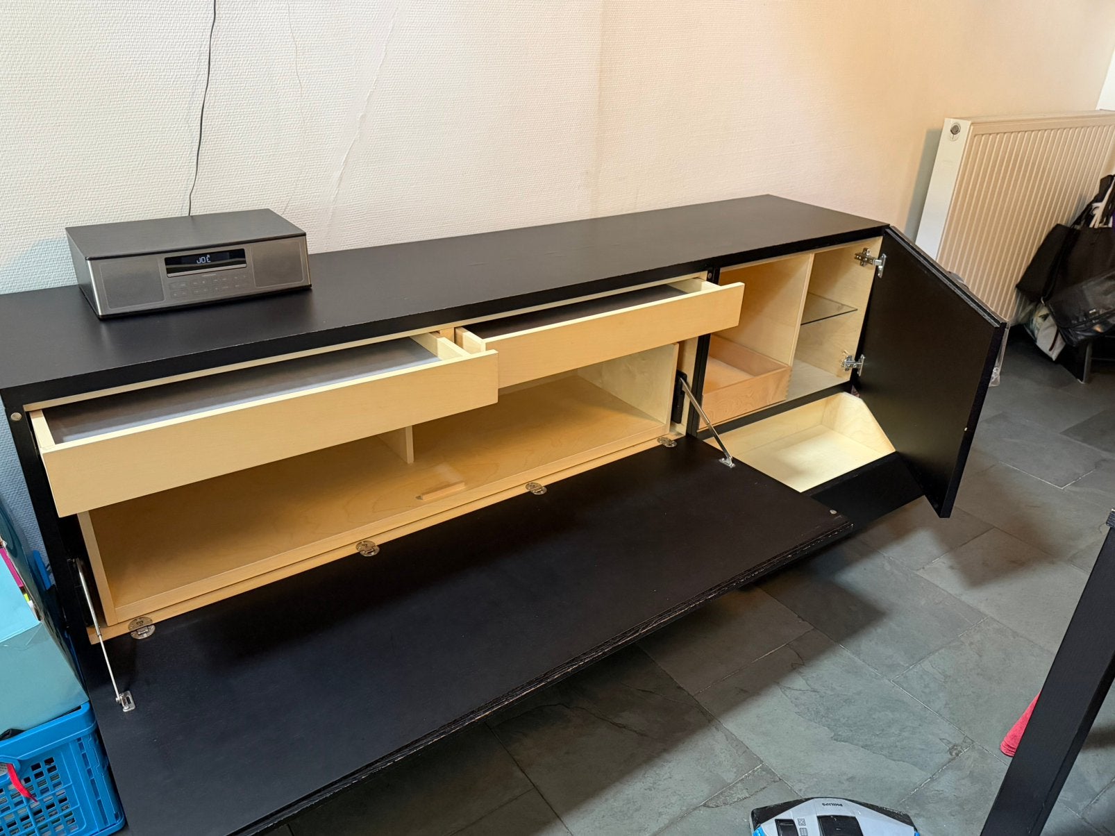 Design dressoir gratis ophalen, Ophalen, Gebruikt, Met lade(s), 200 cm of meer