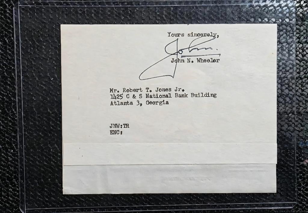 1958+Bobby Jones+Lettre envoyée à Bobby Jones, Enlèvement ou Envoi, Comme neuf, Autres types, Autres marques