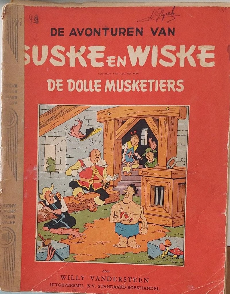 Suske en Wiske – De Dolle Musketiers  druk ca. – 1957/1958, Eén stripboek, Ophalen of Verzenden, Gelezen