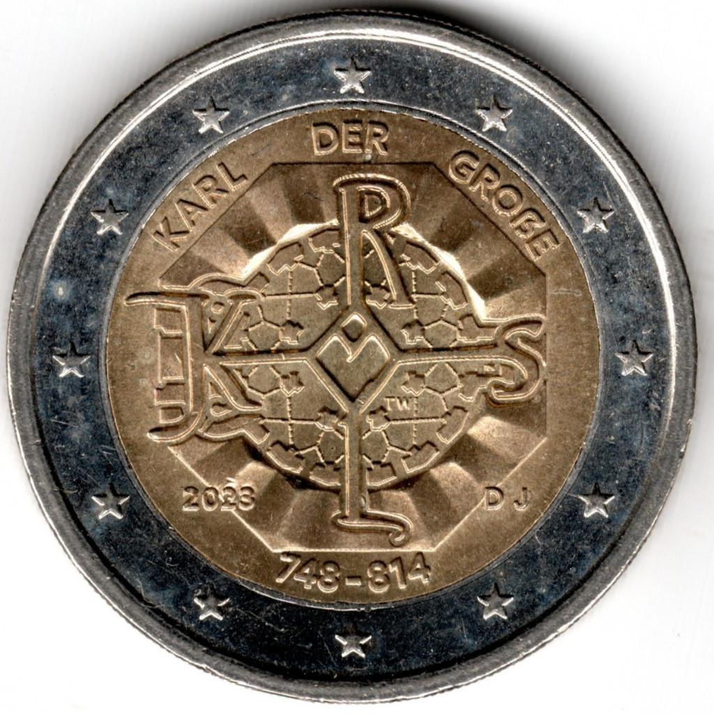 Duitsland : 2 Euro 2023 J Karel De Grote  KM#423  Ref 16193, Postzegels en Munten, Ophalen of Verzenden, Duitsland, 2 euro, Losse munt