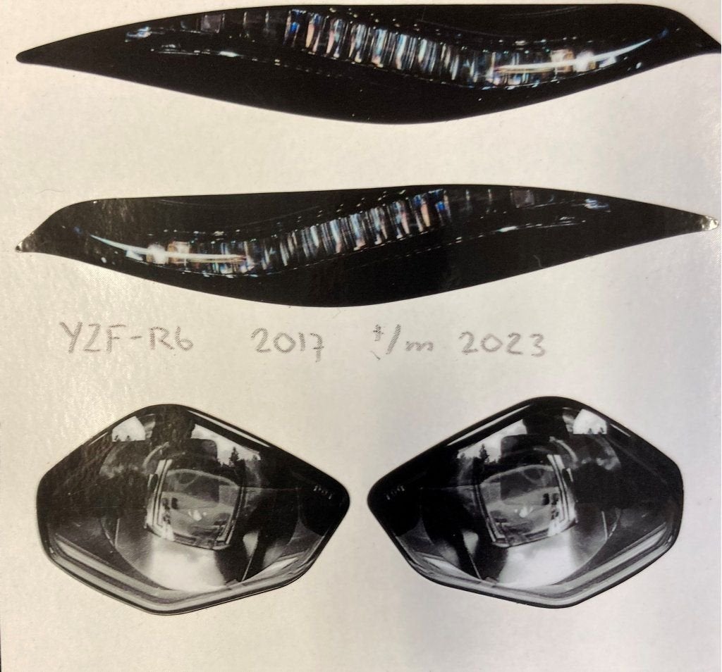 Yamaha YZF-R6 koplamp stickers 2017 t/m 2023 R6 racer, -, -, Nieuw, Ophalen of Verzenden
