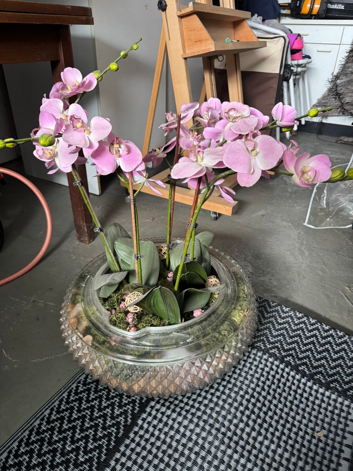 Super mooie en grote kunst orchidee! Moet weg wegens verhuis, Ophalen, Zo goed als nieuw