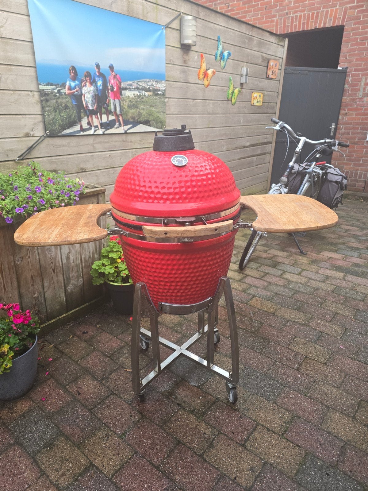 Kamado 21 Inch met Divide & Conquer Systeem, Jardin & Terrasse, Enlèvement, Utilisé, Avec accessoires