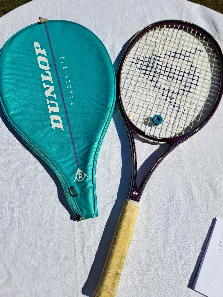 A vendre une raquette Dunlop Target 270 avec housse, Sport en Fitness, Tennis, Ophalen, Gebruikt, Racket, Dunlop