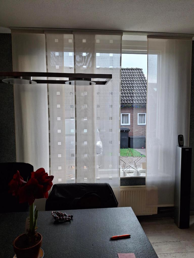 Gordijn Paneel gordijnen 10x plus 1 voor de achter deur, Huis en Inrichting, Stoffering | Gordijnen en Lamellen, Ophalen, 200 cm of meer