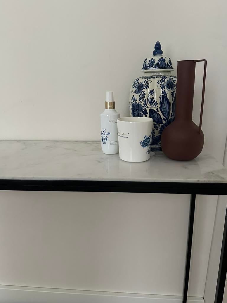 Te koop: marmeren consolentafel van echt marmer., Huis en Inrichting, Tafels | Sidetables, Ophalen, Zo goed als nieuw