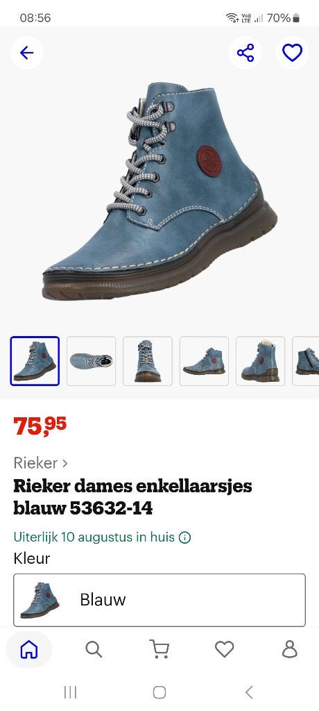 Stevige enkellaarzen... nieuw, Ophalen, Blauw, Lage of Enkellaarzen, Nieuw