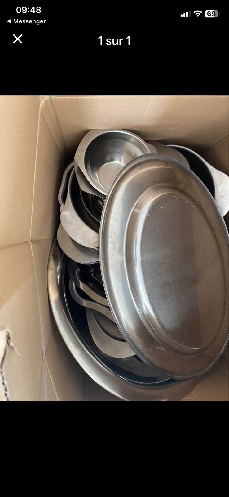 Lot de plats en iniox, Animaux & Accessoires, Enlèvement, Comme neuf