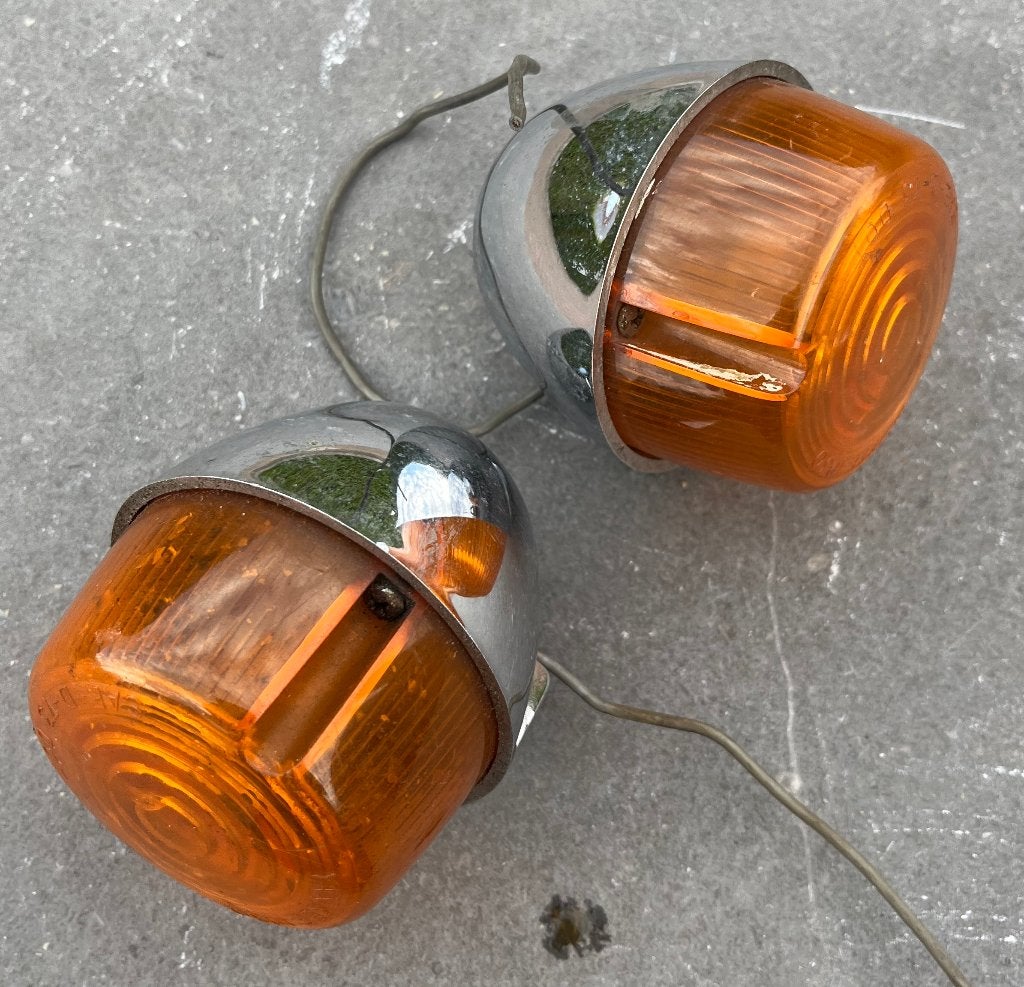 Harley shovelhead twee knipperlichten voor FX, XL, e.a., Ophalen, Gebruikt