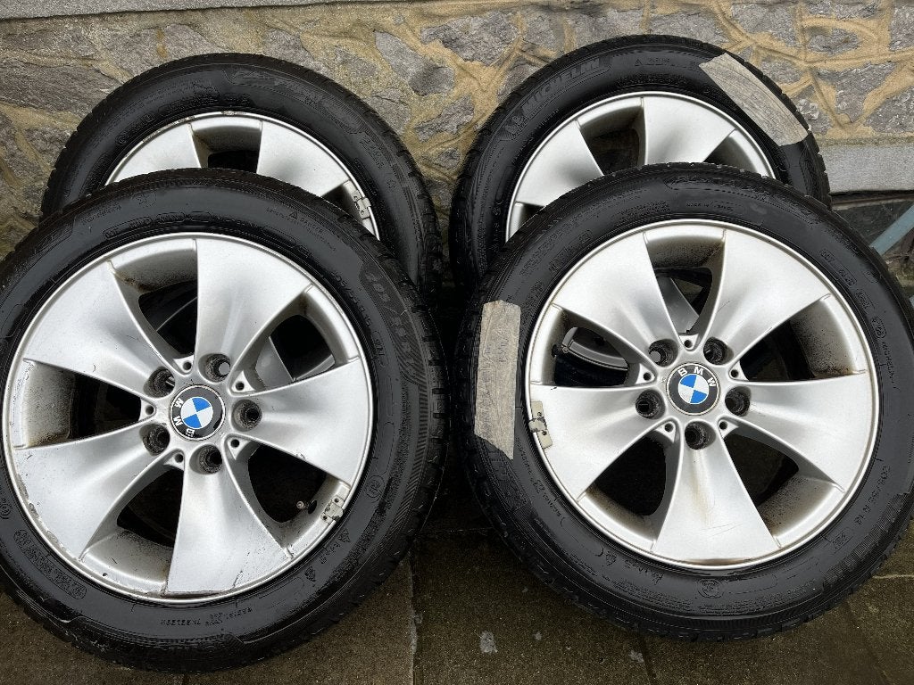 4 jantes dorigine Bmw avec pneus hiver Michelin, Pneus et Jantes, Pneus hiver, Enlèvement ou Envoi, 16 pouces