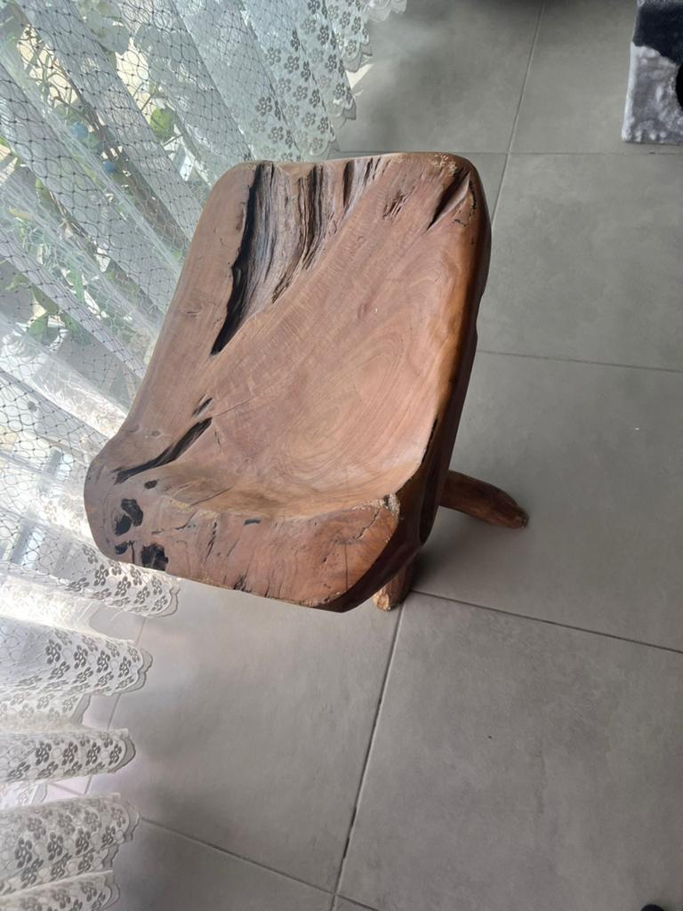 Houten decoratietafel. Handgemaakt, Ophalen, Zo goed als nieuw