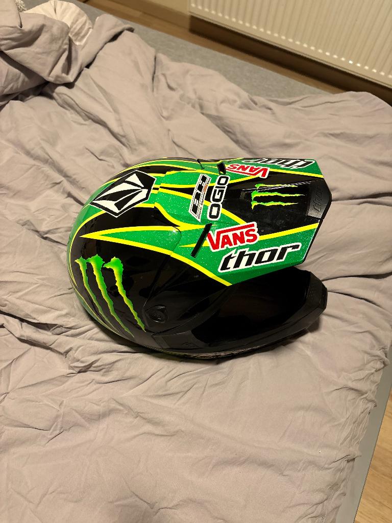 Thor motocross helm maat 54 Monster, Motoren, M, Offroadhelm, Tweedehands, Ophalen