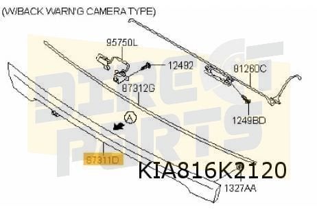 Kia Venga achterkleplijs (bij camera) (2/10-3/19) Origineel!, Autos : Pièces & Accessoires, Neuf, Kia, Arrière, -